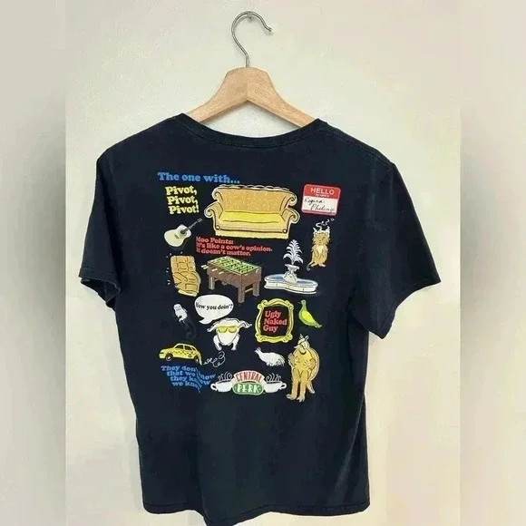 Vintage 90s Friends TV Show Graphic T- Shirt size M - Picture 3 of 6